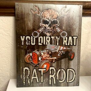 Rat rod Tin sign
